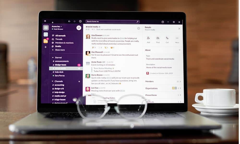 slack reat time update